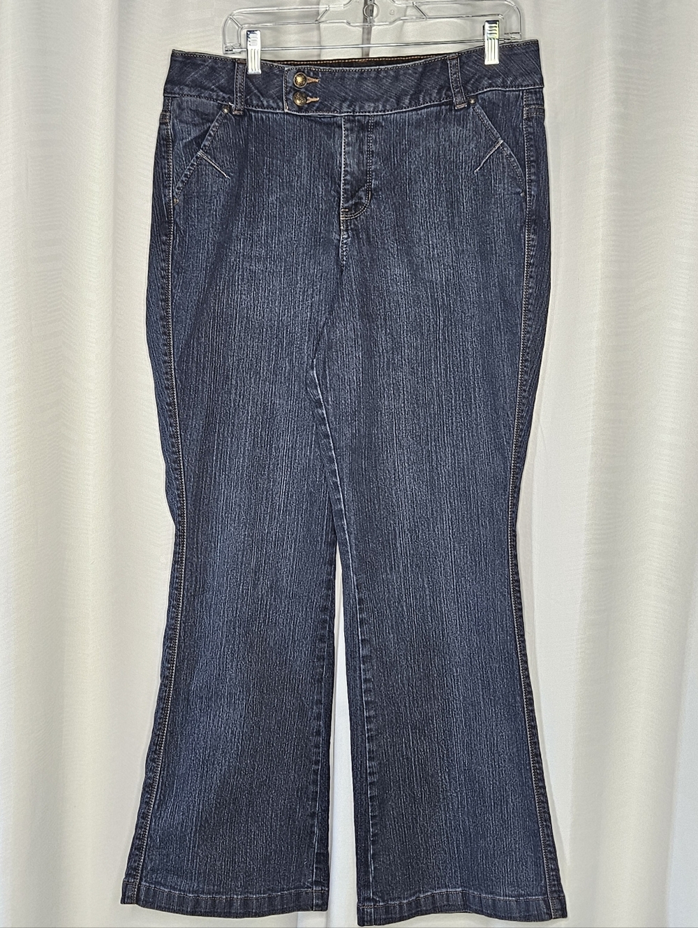 Lane Bryant hi rise flare medium wash flare jeans with Tighter Tummy Technology